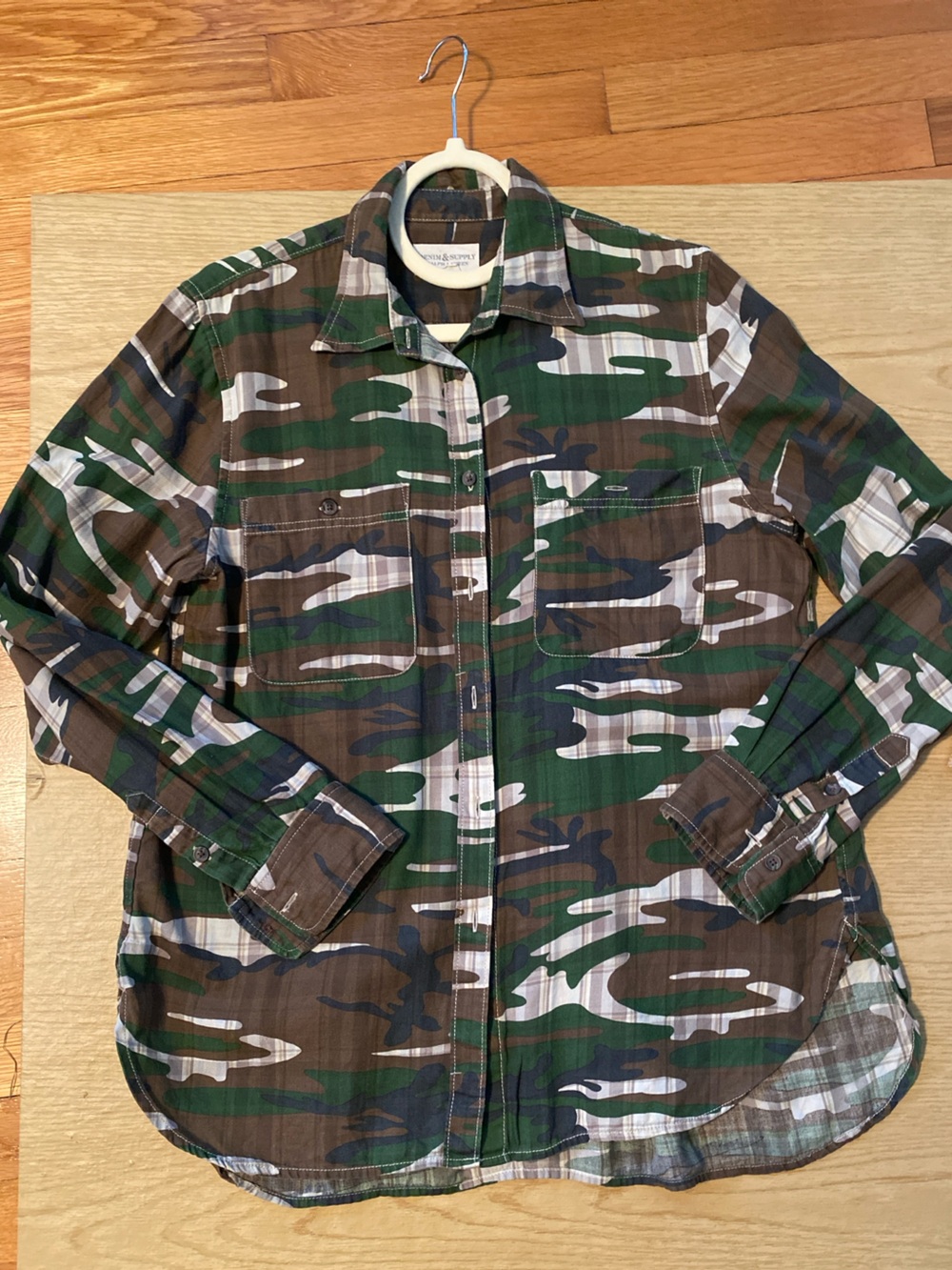 WOMEN’S Denim & SUPPLY Ralph Lauren Camouflage Button-Up Shirt  - Green Camo